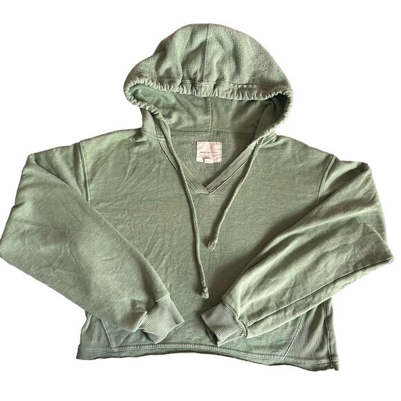 💥American Eagle AE Forever Slouchy Hoodie Womens Small green cozy comfy hood - Picture 1 of 8